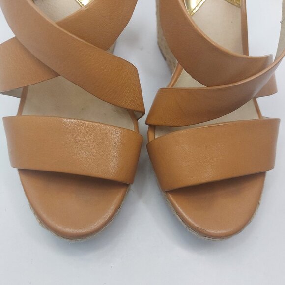 Michael Michael Kors Giovanna Leather Wedge Sandal Women's Size 6.5M - Picture 3 of 15